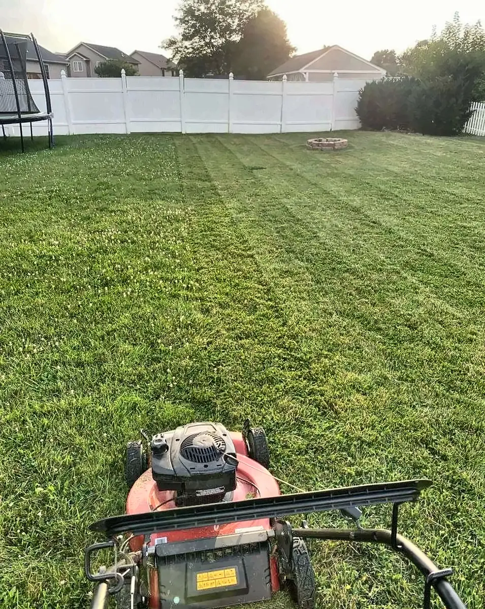 Lawn mower leaving straight stripes on a finished lawn